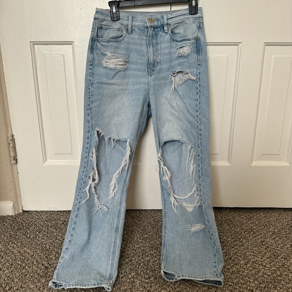 Distressed Light Blue Women's Jeans